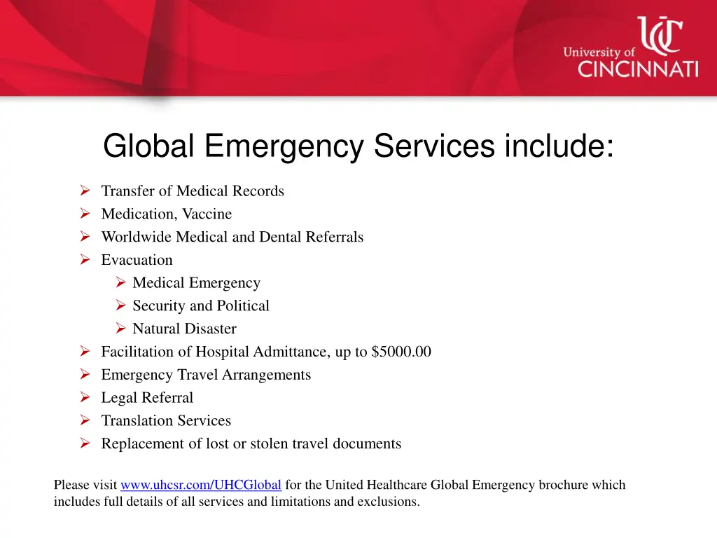 global emergency services include