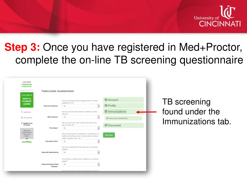 step 3 once you have registered in med proctor