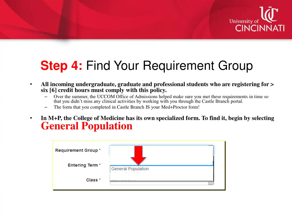 step 4 find your requirement group