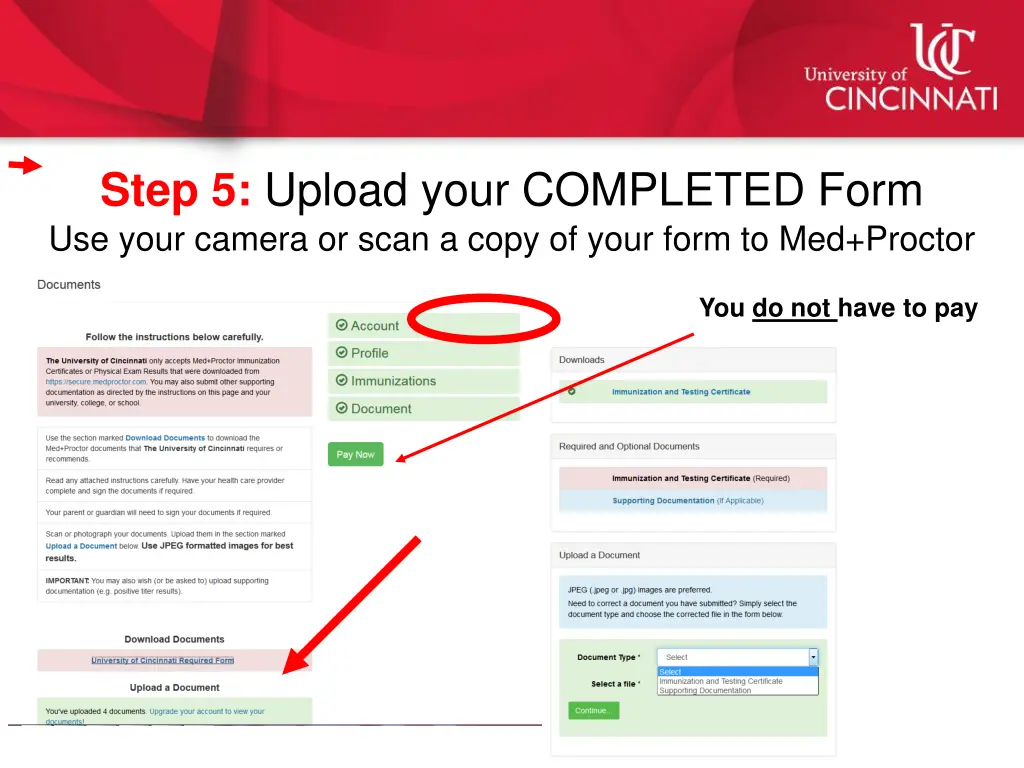 step 5 upload your completed form use your camera