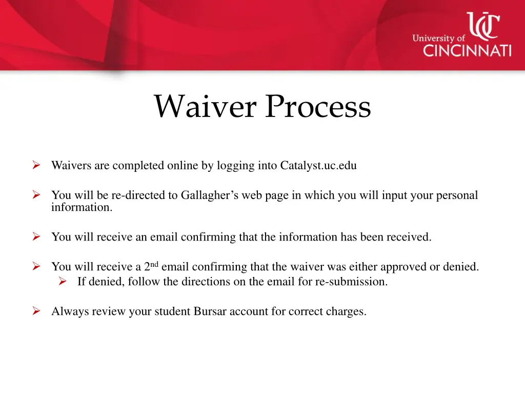 waiver process