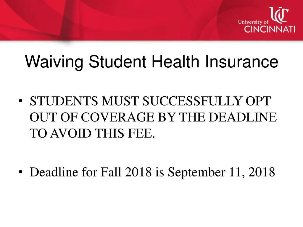 waiving student health insurance