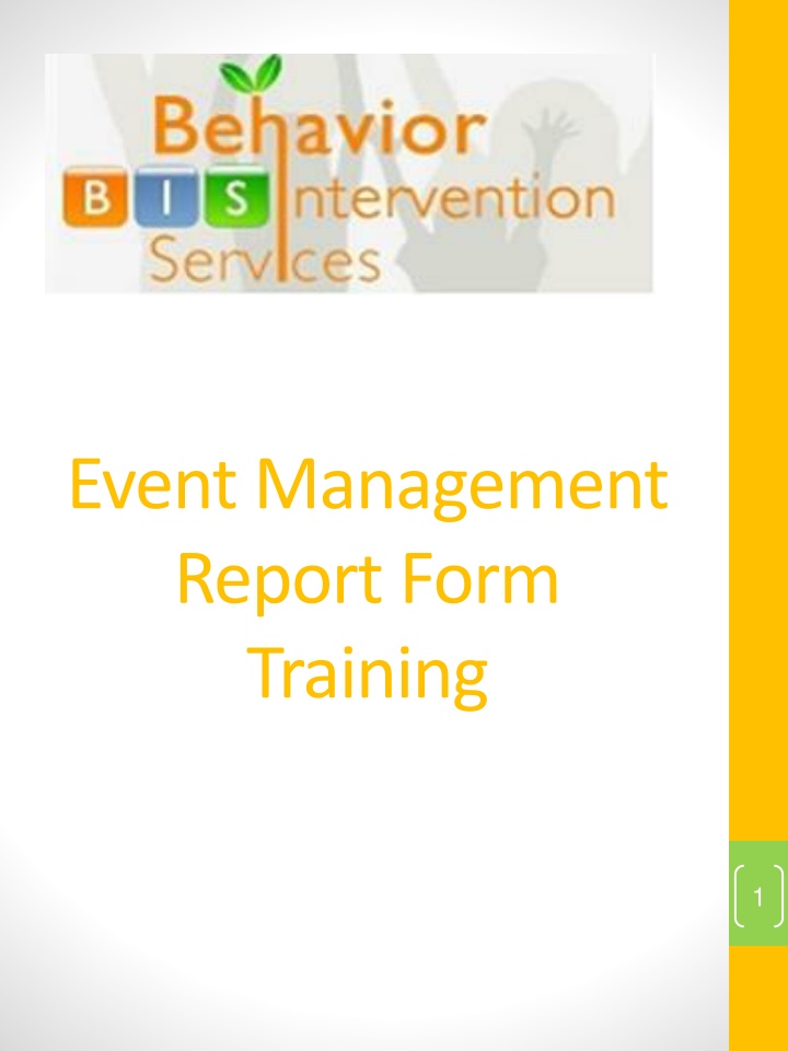 event management report form training