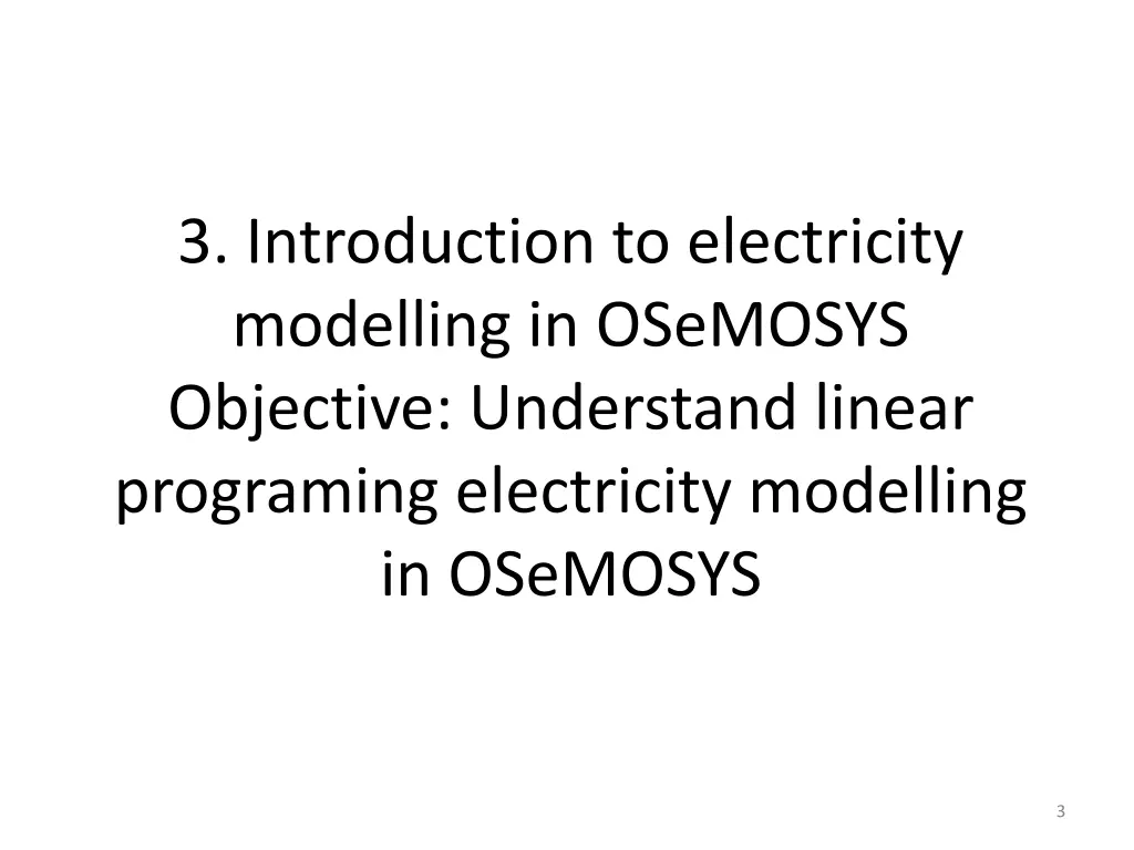 3 introduction to electricity modelling