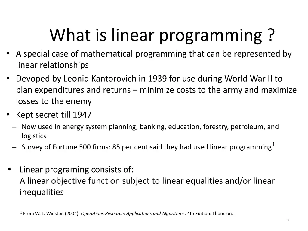 what is linear programming a special case