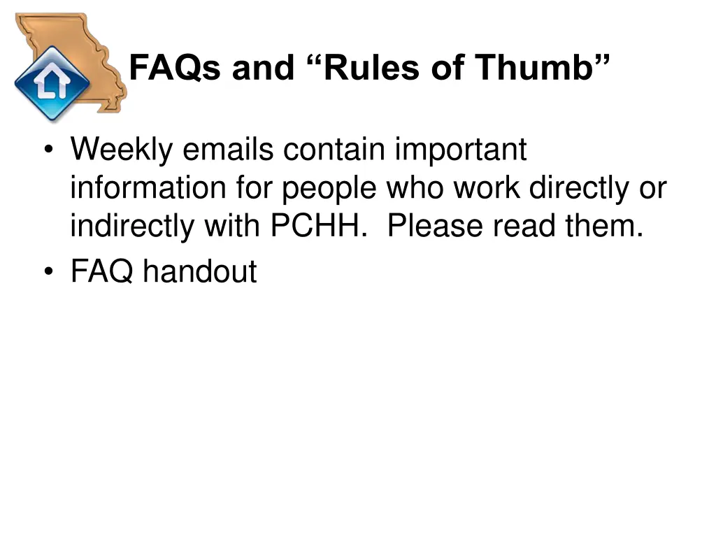 faqs and rules of thumb