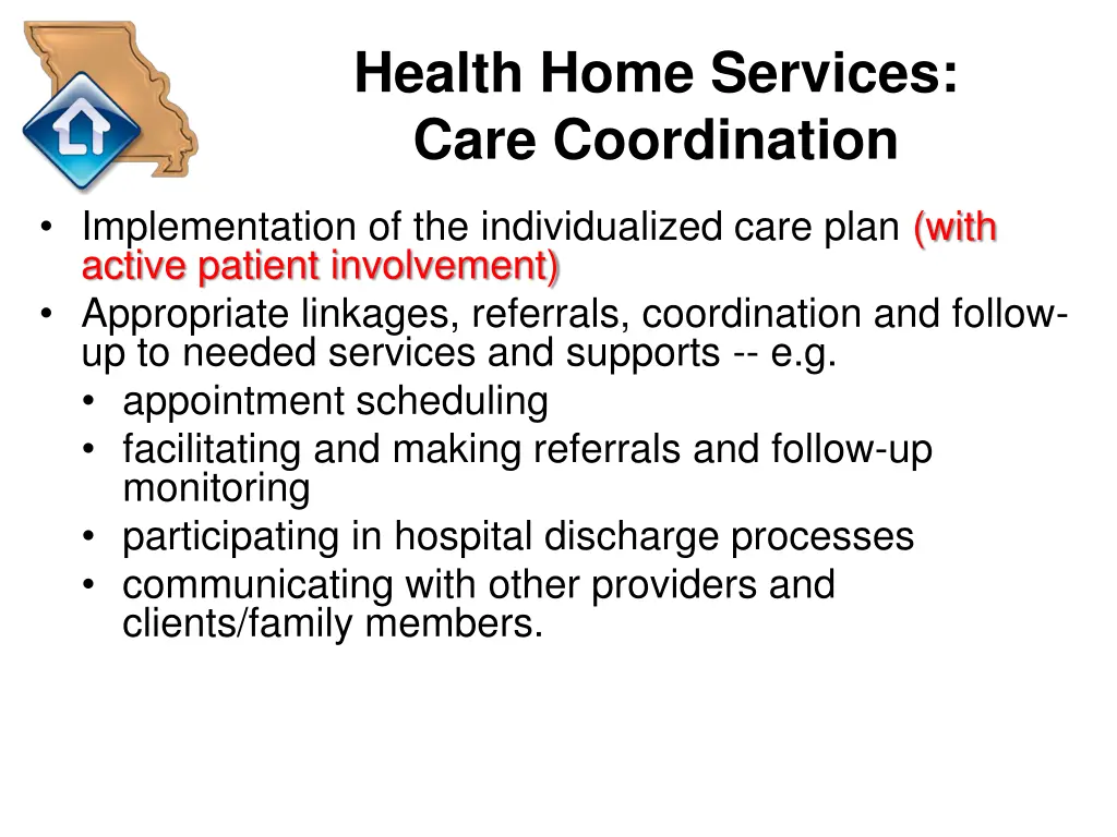 health home services care coordination