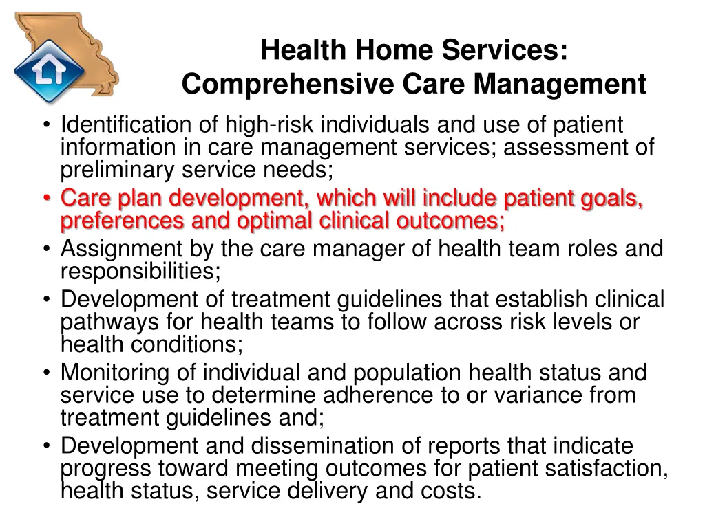 health home services comprehensive care