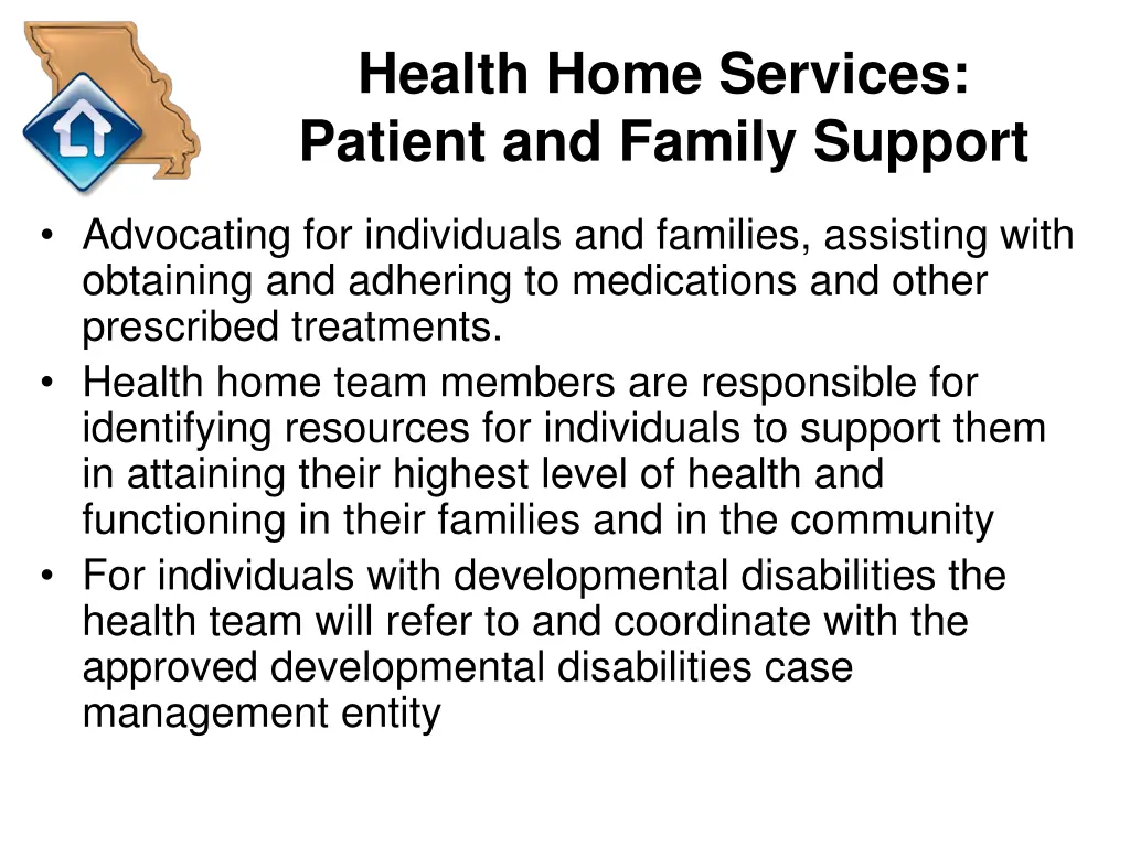 health home services patient and family support