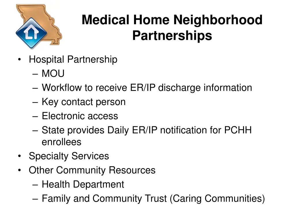 medical home neighborhood partnerships