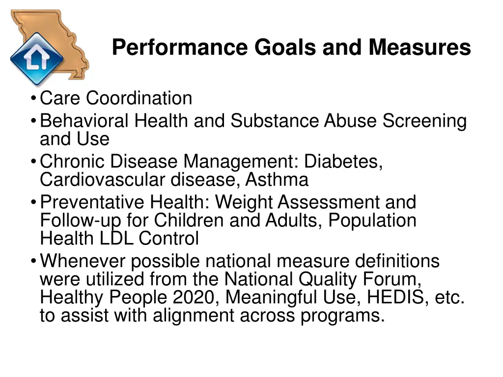 performance goals and measures