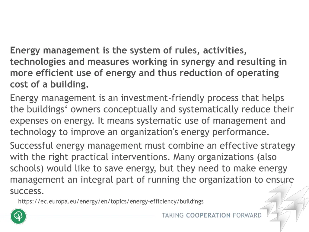 energy management is the system of rules