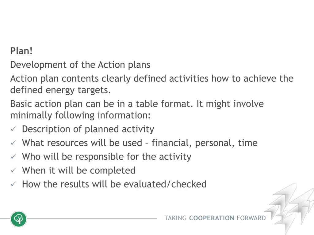 plan development of the action plans action plan