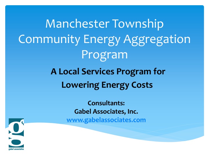 manchester township community energy aggregation