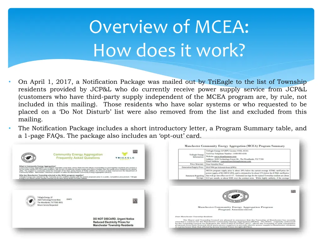 overview of mcea how does it work