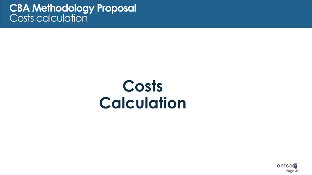 cba methodology proposal costs calculation