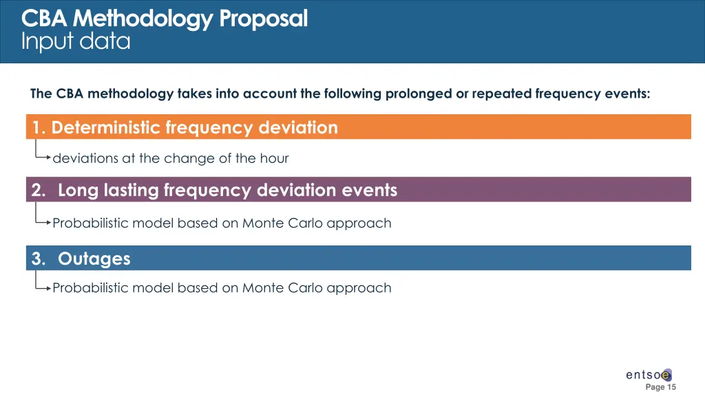 cba methodology proposal input data