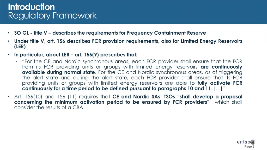 introduction regulatory framework