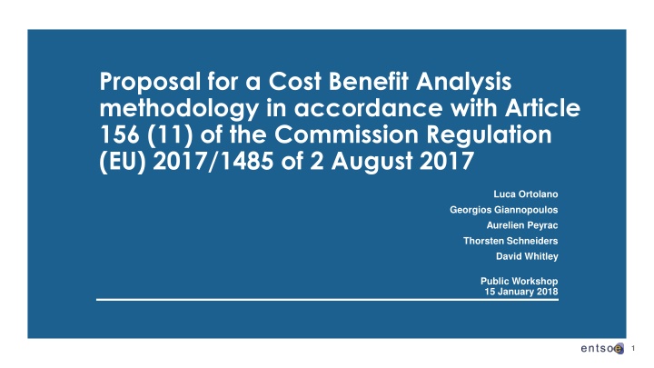 proposal for a cost benefit analysis methodology