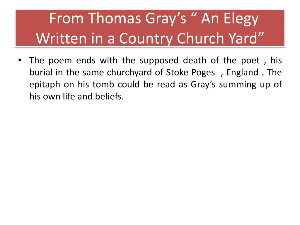 from thomas gray s an elegy written in a country 1