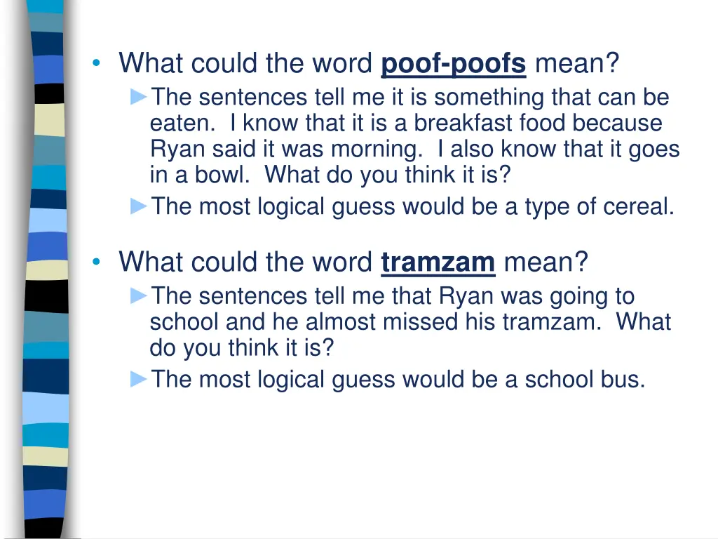 what could the word poof poofs mean the sentences