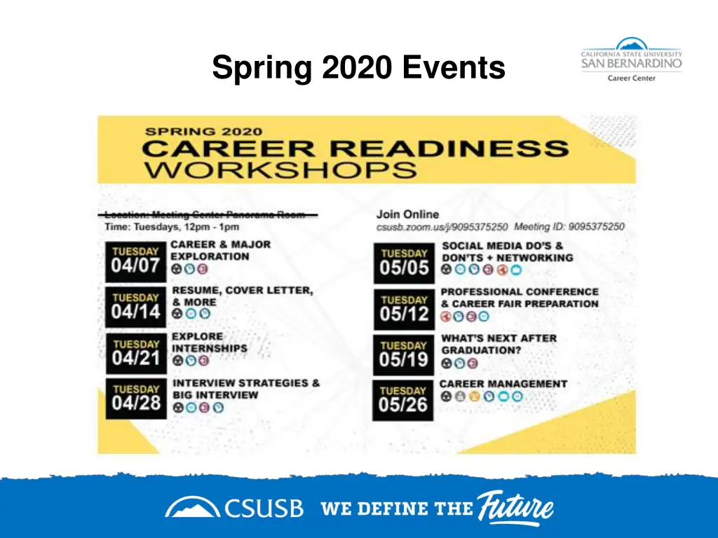 spring 2020 events