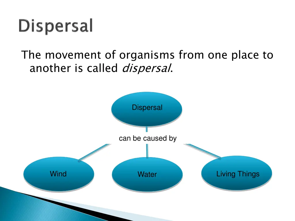 the movement of organisms from one place