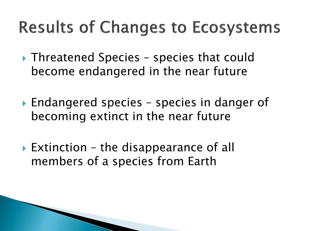 threatened species species that could become