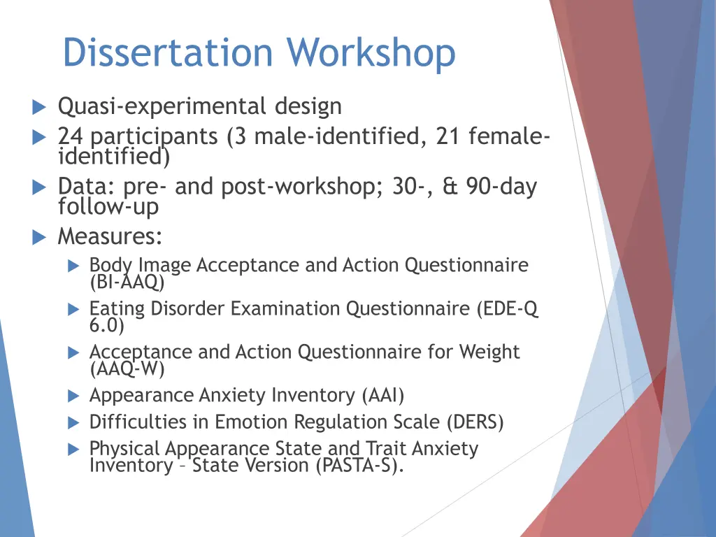 dissertation workshop