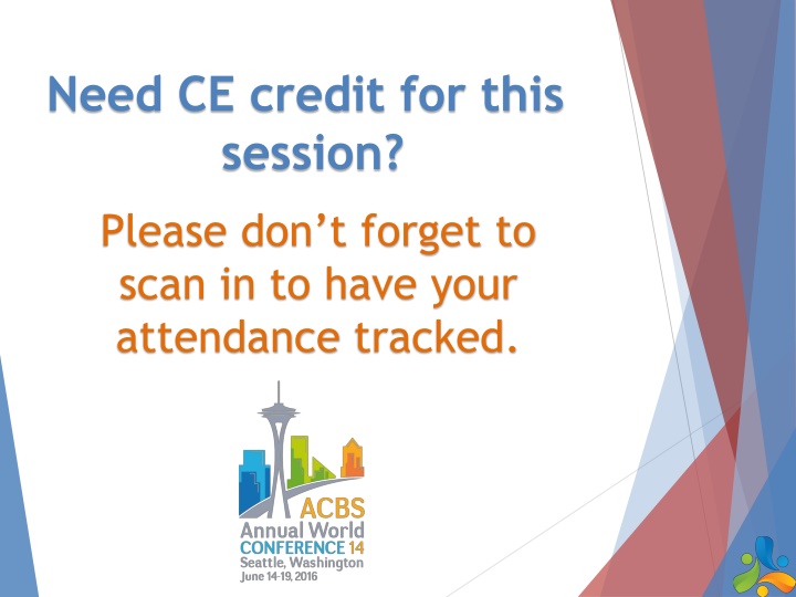 need ce credit for this session