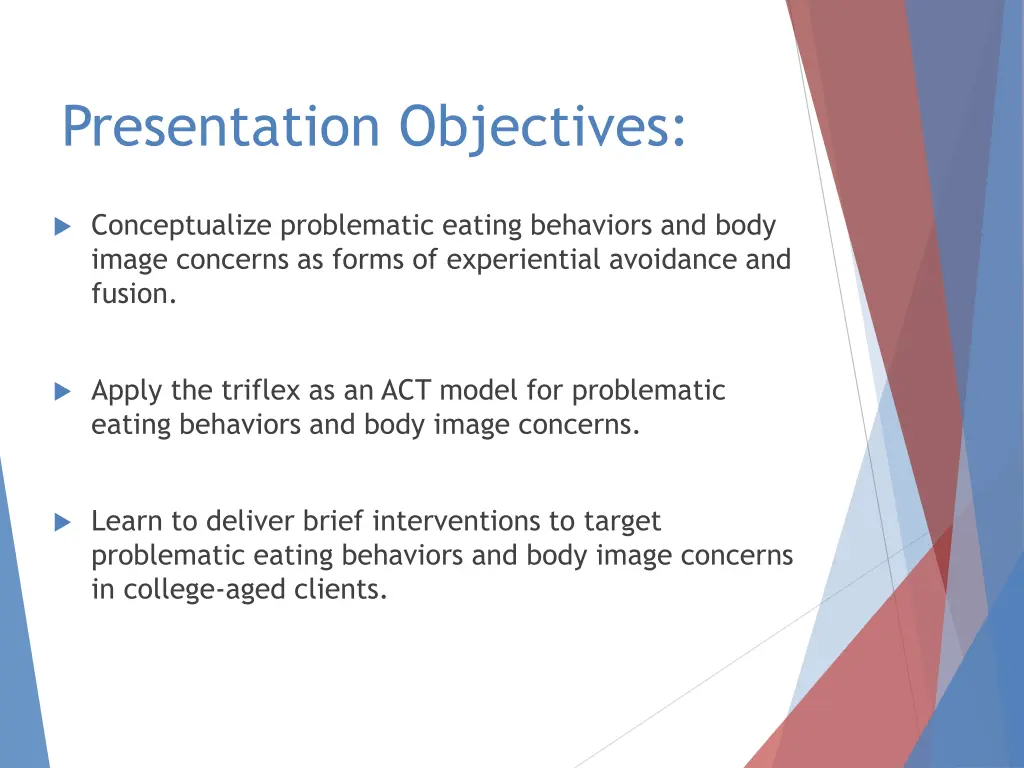 presentation objectives 1