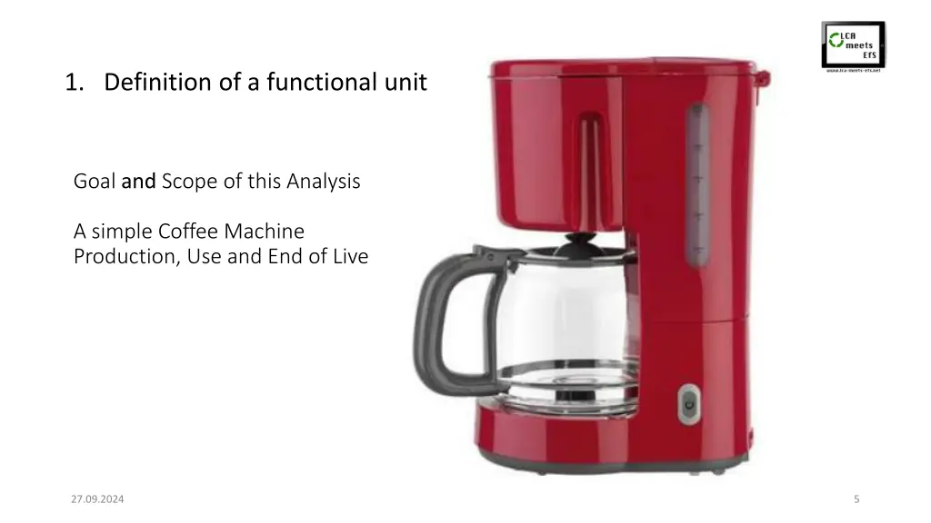 1 definition of a functional unit