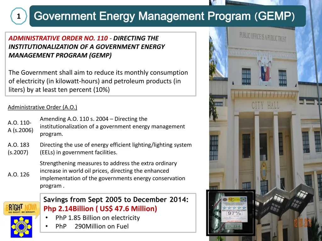 government energy management program gemp