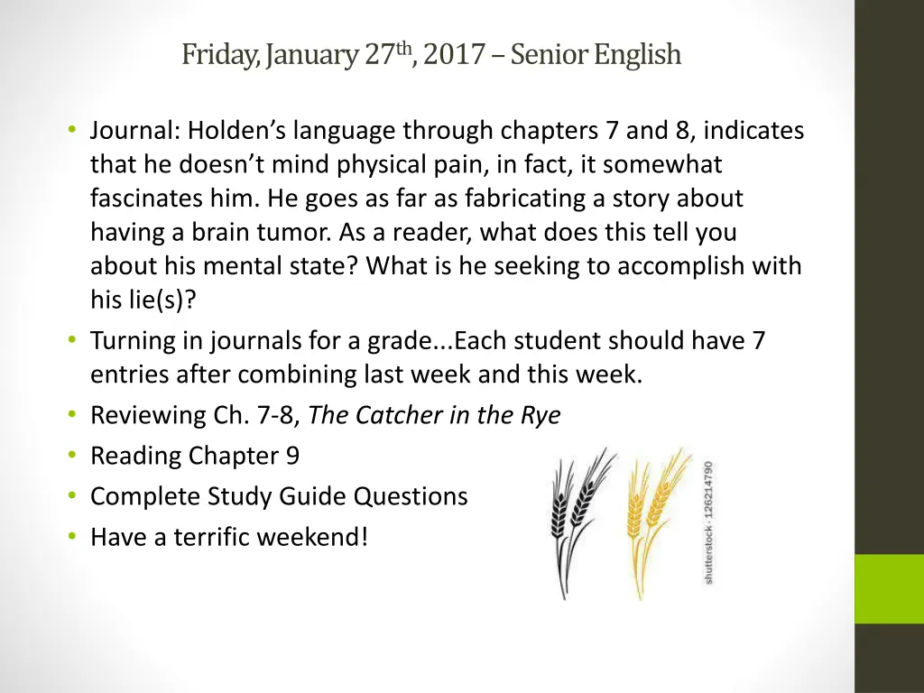 friday january 27 th 2017 senior english