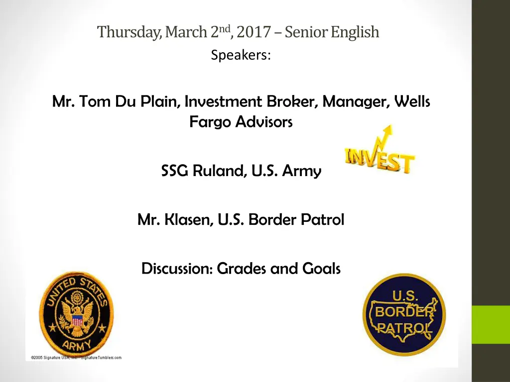 thursday march 2 nd 2017 senior english speakers