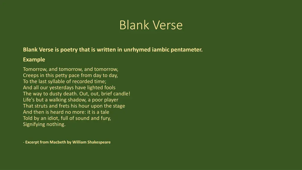 blank verse