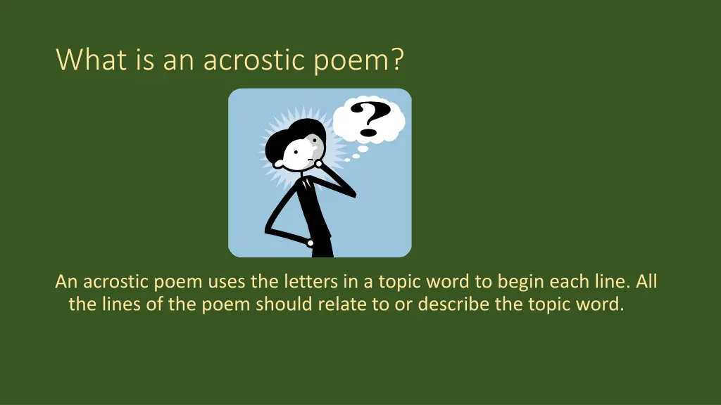 what is an acrostic poem