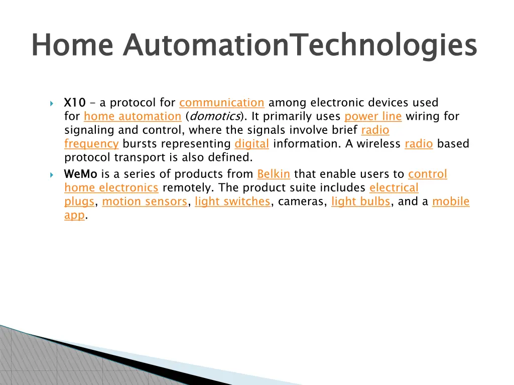 home automationtechnologies