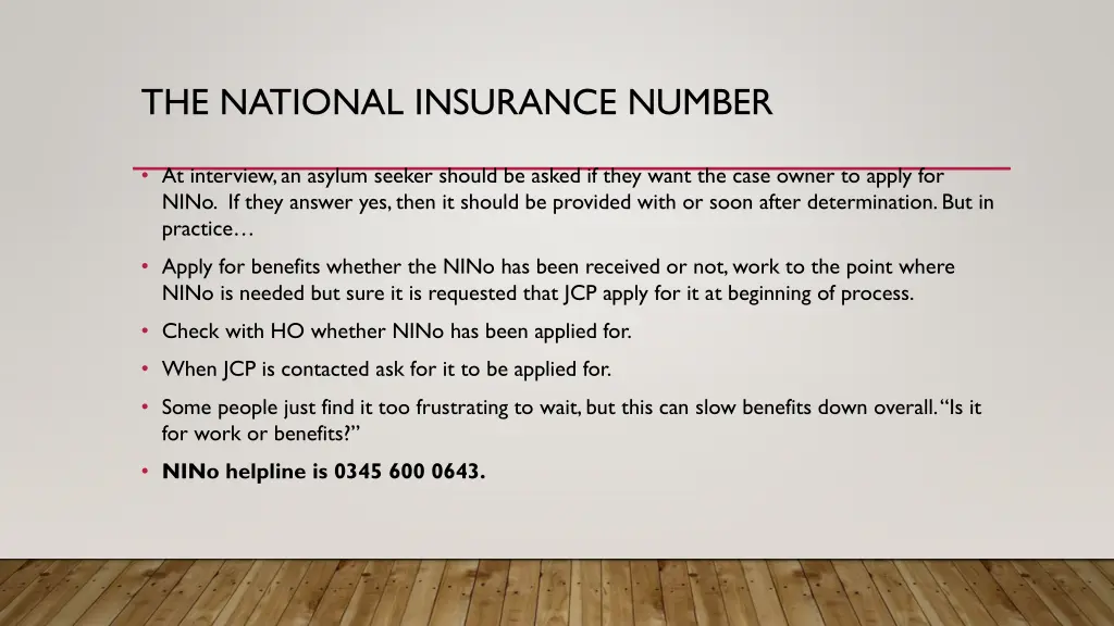 the national insurance number