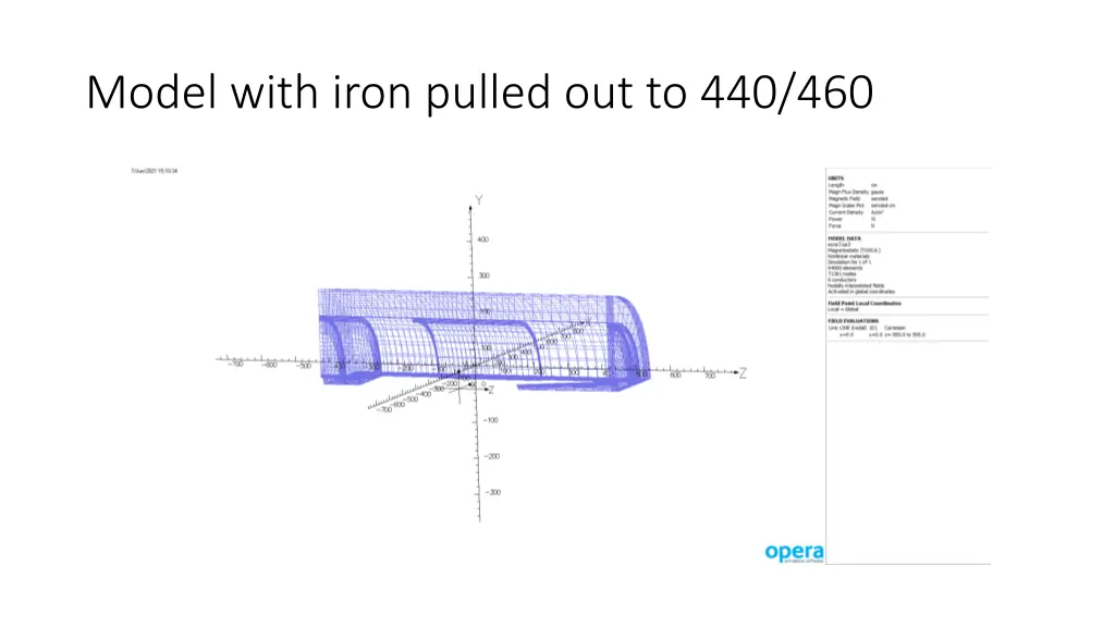 model with iron pulled out to 440 460