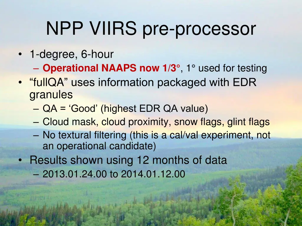 npp viirs pre processor