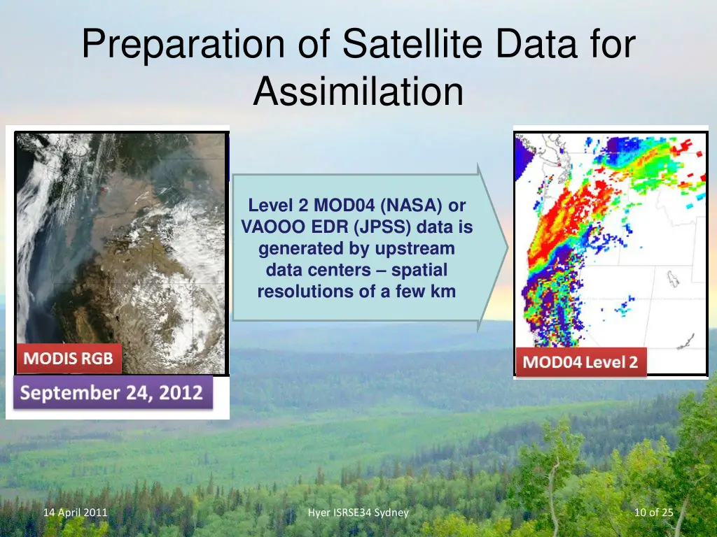 preparation of satellite data for assimilation