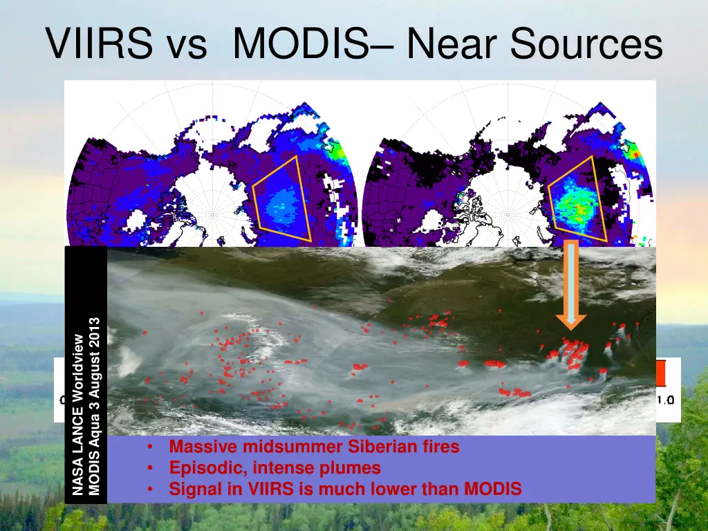 viirs vs modis near sources