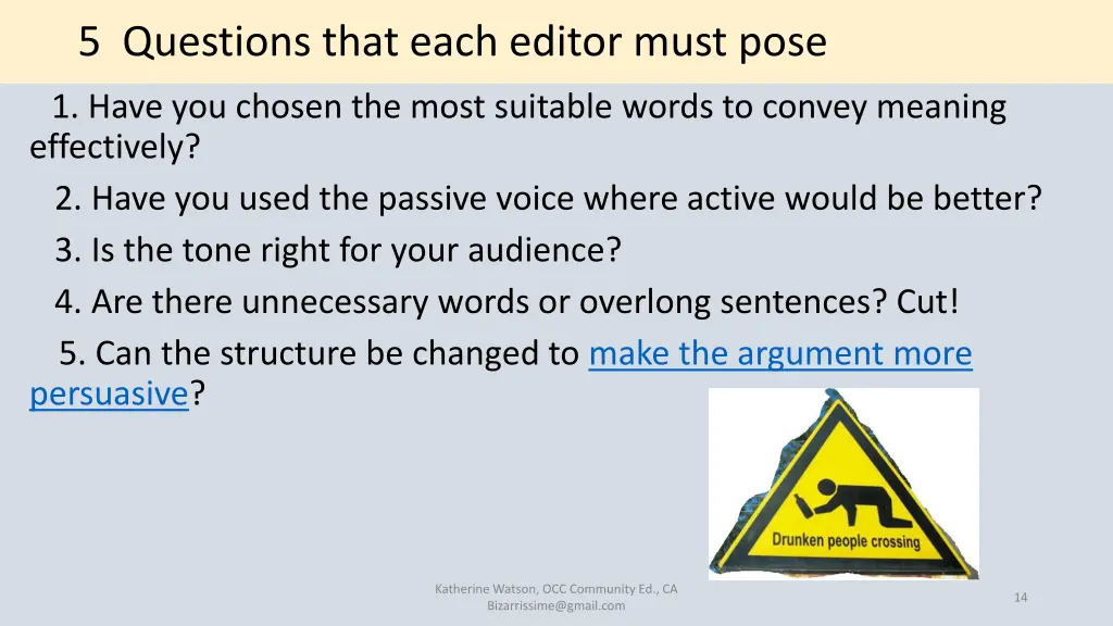 5 questions that each editor must pose