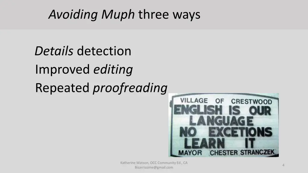 avoiding muph three ways