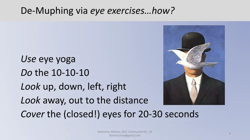 de muphing via eye exercises how