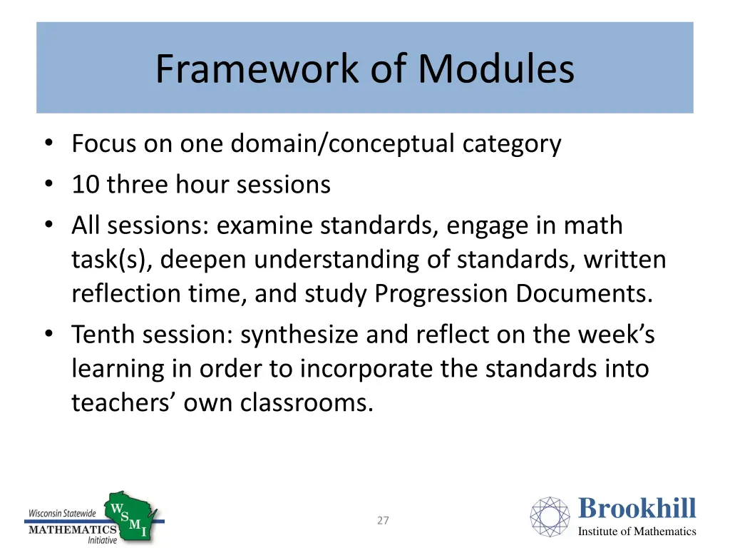 framework of modules