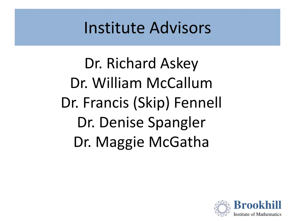 institute advisors