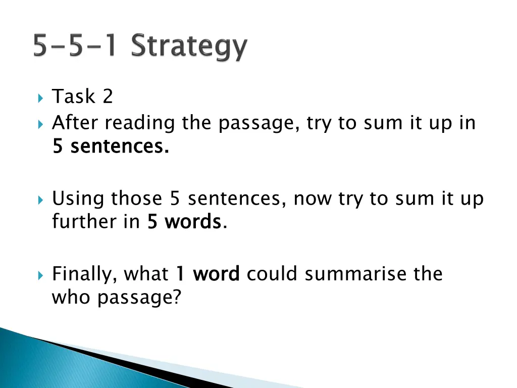 task 2 after reading the passage