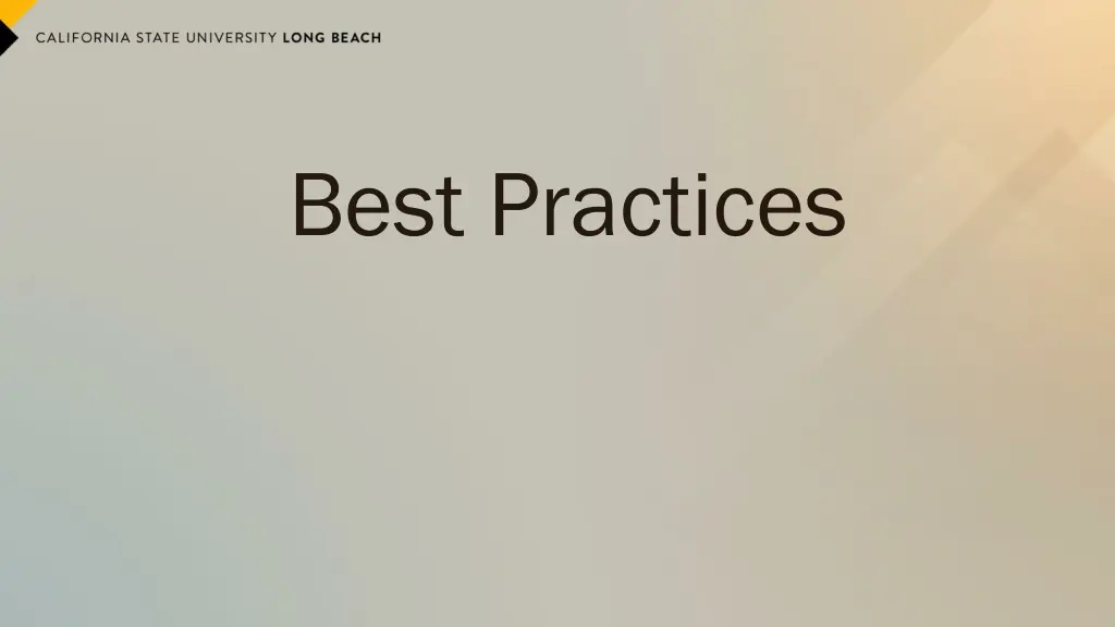 best practices